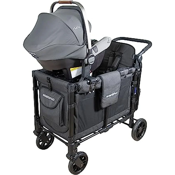 Wonderfold W2 Babyschalen-Adapter, flexibler Car Seat Adapter für sichere Beförderung von Kleinkindern – Bild 2
