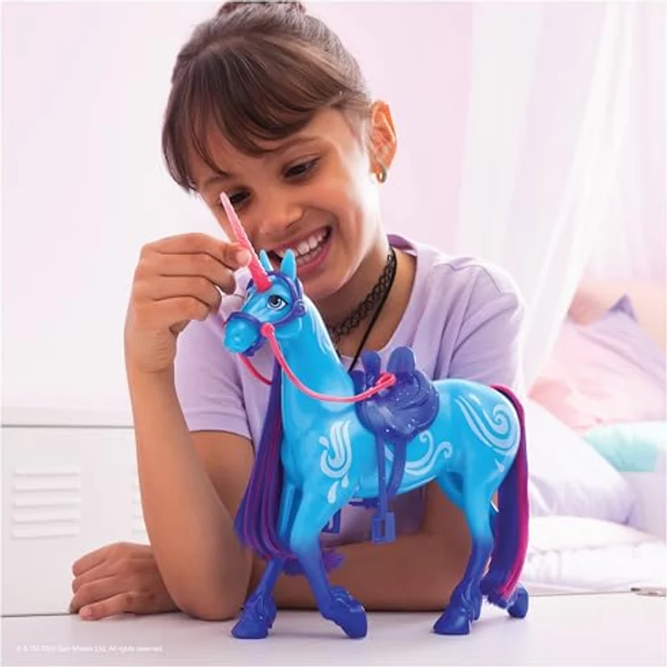 Spin Master Unicorn Academy - Einhorn River, Sammelfigur mit glitterigem Horn und buntem Pferdeschweif, inspiriert von der Netflix-Serie – Bild 8