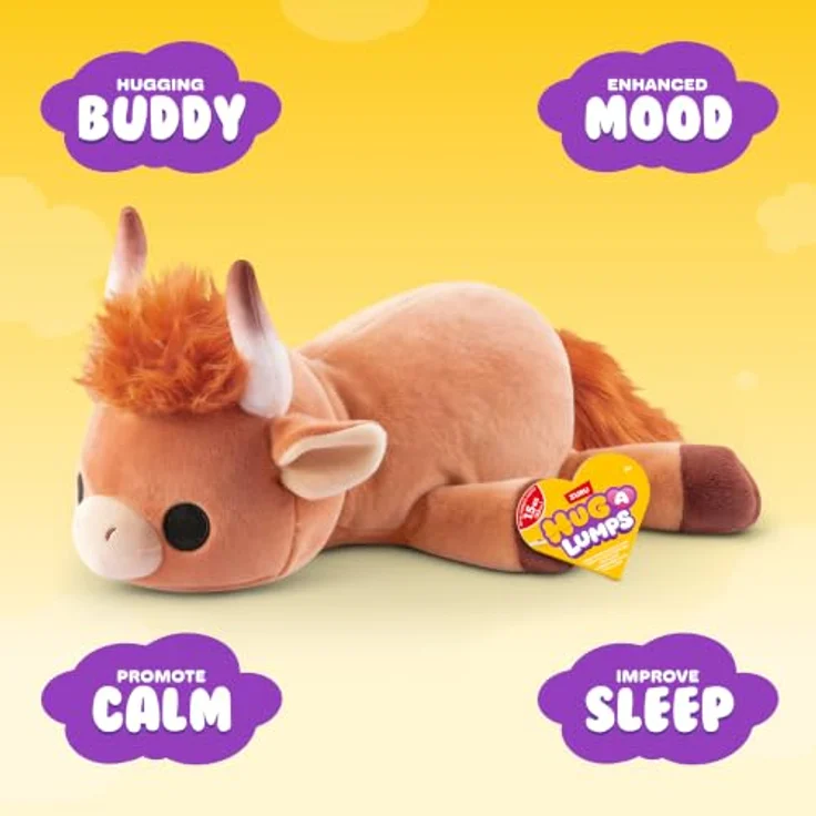 Hug-A-Lumps MEDIUM Highland Cow (Holly) - Stoffpuppe aus der Series 2 mit weichem Plüsch – Bild 2