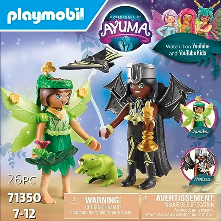 PLAYMOBIL 71350 Forest Fairy & Bat mit Seelentieren Spielset, 26-teilig mit abnehmbaren Feenflügeln, Mehrfarbig – Bild 2