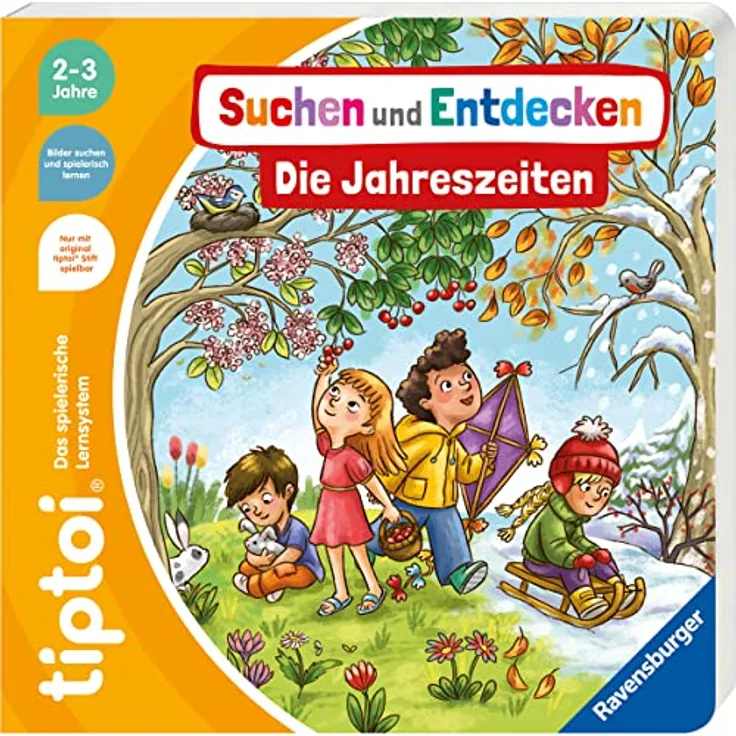 Ravensburger tiptoi® Buch - Suchen und Entdecken - Die Jahreszeiten, interaktives Lernbuch für Kinder