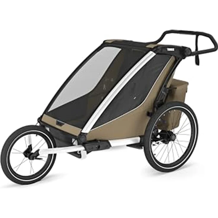 Thule Chariot Cross 2, Fahrradkinderanhänger mit FlipWing-System, verstellbarer Federung und XL-Stauraum, grau – Bild 6