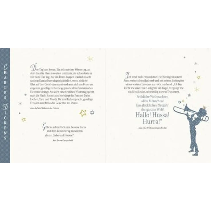 Coppenrath Verlag Adventskalenderbuch zum Aufschneiden, literarischer Advent mit 24 Texten von renommierten Autorinnen und Autoren, Glitzerleinen mit Goldfolie und Hochprägung – Bild 5