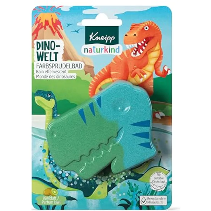 Kneipp Naturkind Dinowelt Badebombe für Kinder, pflegt zarte Haut und färbt das Wasser, vegan, 1 St.