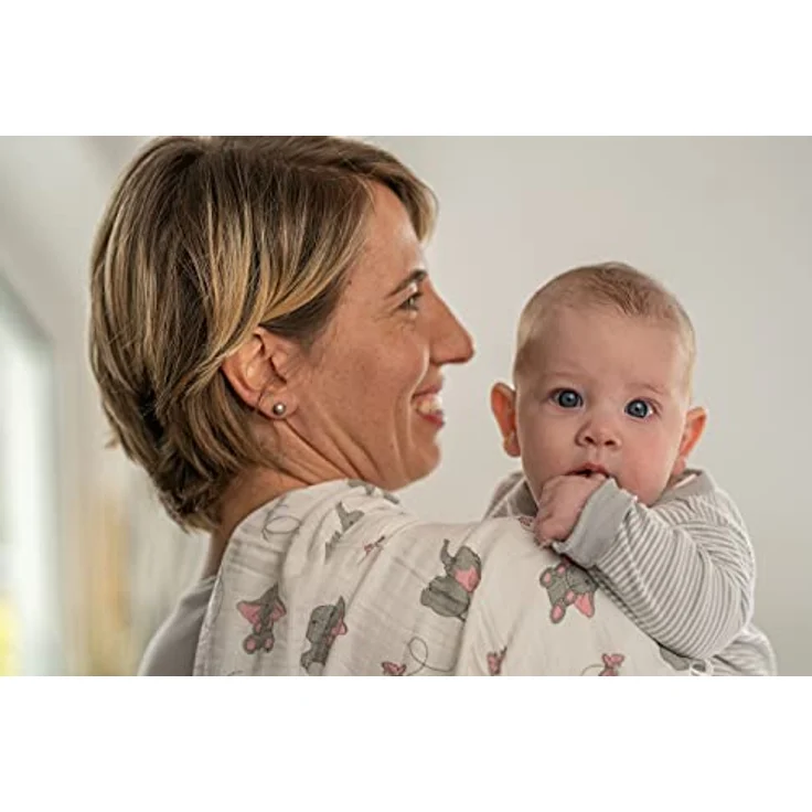 Tabalino Kuschelweiche Bambus Mullwindeln Spucktücher | 80x80cm | 4er-Pack + gratis Schmusetuch |doppelt dicht gewebt| Stoffwindeln Baby Junge & Mädchen Mulltücher Moltontuch 30% Baumwolle – Bild 4