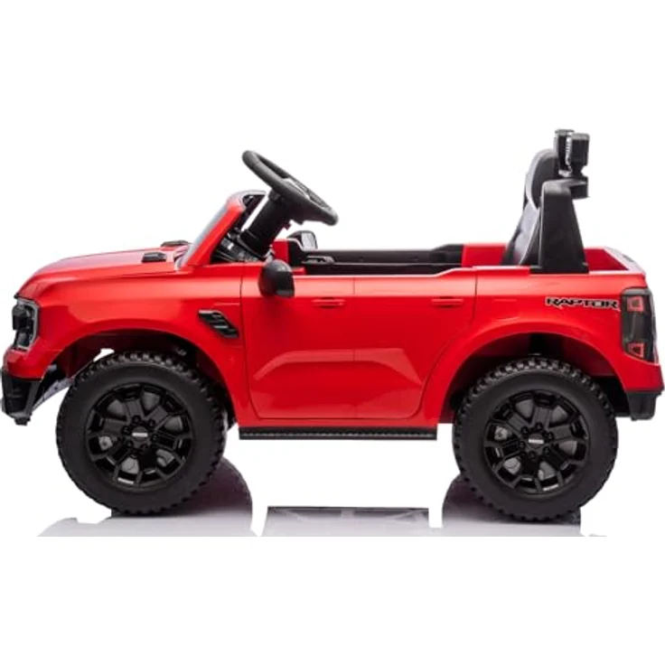 Sun Baby Ford Raptor Kinder Elektroauto, SUV mit 12V Akku, Fernbedienung, LED, MP3 Sound, für Kinder ab 3 Jahren, rot – Bild 4
