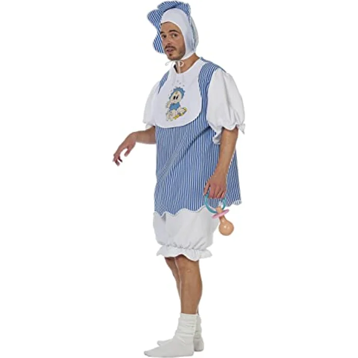 Wilbers Herren-Kostüm Baby Boy, blau mit Mütze, Größe 58 - 60, für humorvolle Anlässe – Bild 2