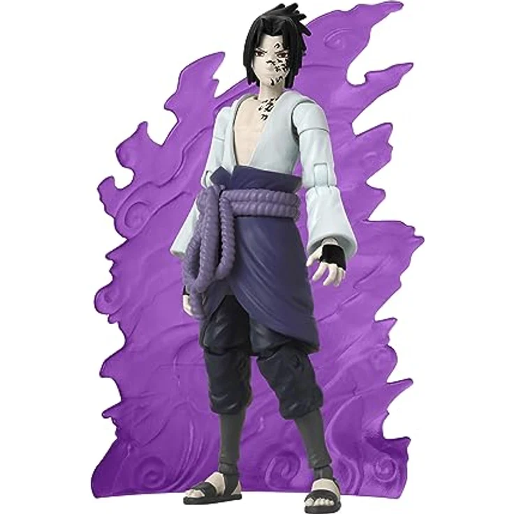 Bandai Anime Heroes Beyond Sasuke Uchiha Figur, 17 cm Gelenkfigur mit Zubehör, Fluchmal Stufe 1, für Kinder ab 4 Jahren – Bild 3