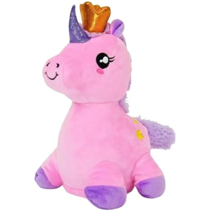 Kögler 75673 - Laber Einhorn Cottoncandy, Labertier mit Aufnahme- und Wiedergabefunktion, plappert alles witzig nach und bewegt sich, ca. 27 cm groß, ideal als Geschenk für Jungen und Mädchen – Bild 3