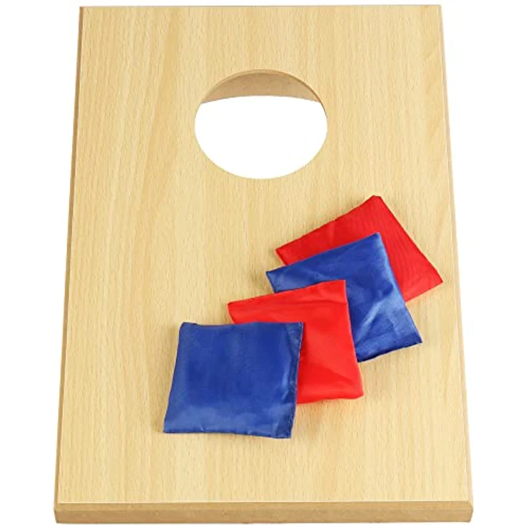 com-four® 5-teiliges Cornhole-Spiel-Set - Outdoor Wurfspiel für Kinder und Erwachsene - Bean Bag Säckchen (1 Stück - Cornhole) – Bild 3