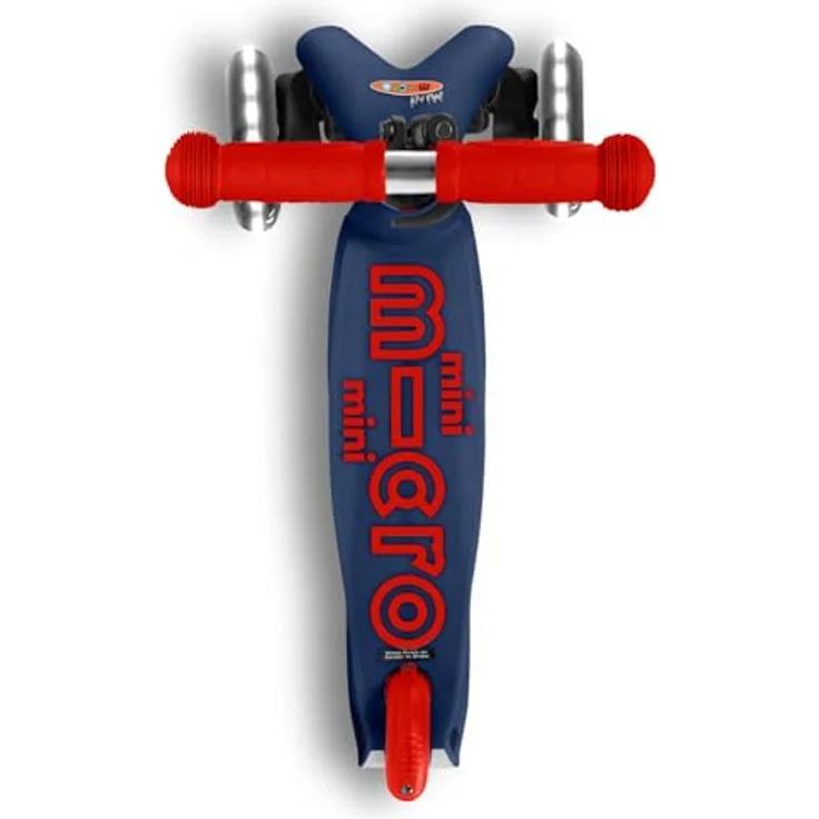 MICRO Mini Deluxe LED, Dreirad-Scooter mit Neigefunktion, bewegungsaktivierten Leuchträdern für Kinder von 2-5 Jahren, marineblau – Bild 5