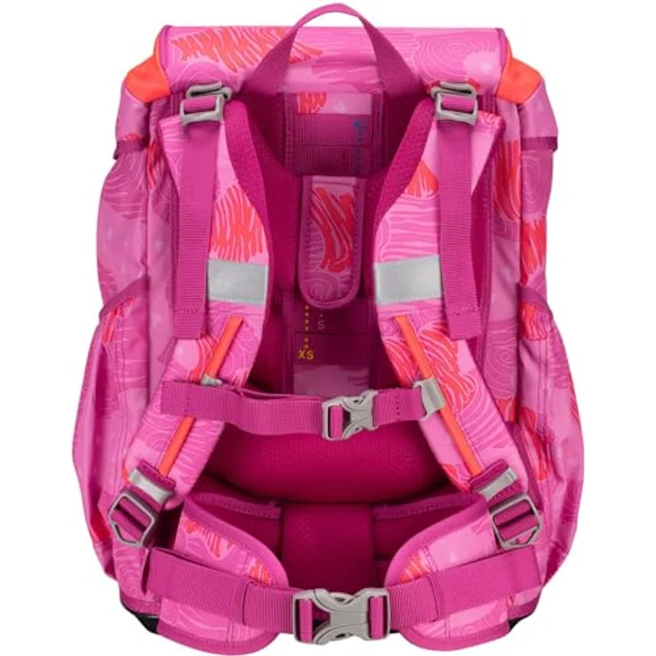 DerDieDas ErgoFlex Schulranzenset 5-teilig Roses, ergonomisch geformt mit atmungsaktiven Gurten – Bild 4