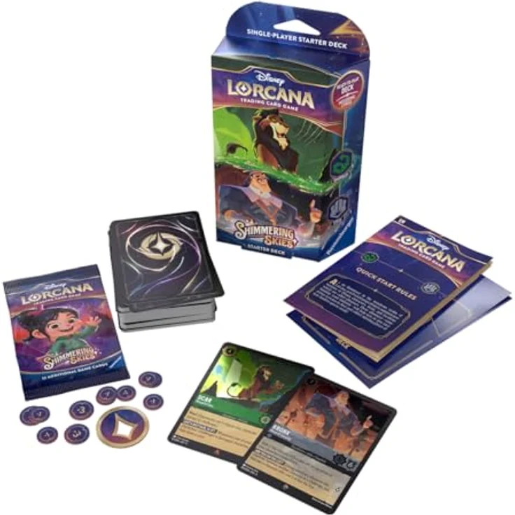Ravensburger Disney Lorcana Trading Card Game: Set 5 - Starter Deck A (Englisch), vorgefertigtes Deck für Anfänger mit 60 Karten in zwei Tintenfarben gemischt – Bild 1