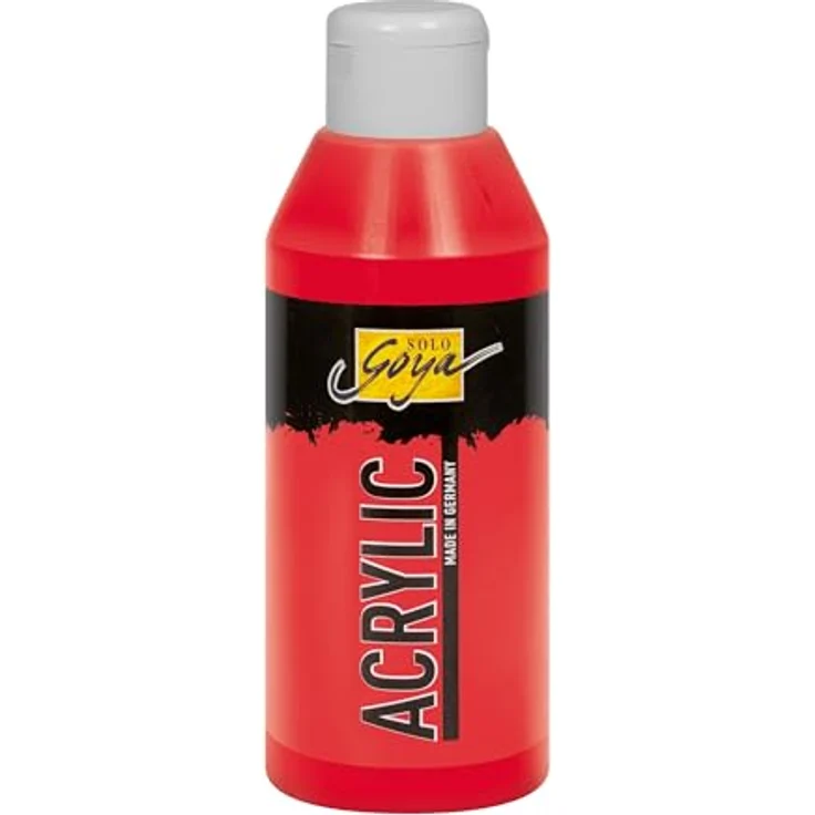 Kreul Solo Goya Acrylic echtrot, 250 ml, wasserbasierte, hochpigmentierte Acrylfarbe in Studienqualität, schnell trocknend, gut deckend, wasserfest – Bild 1