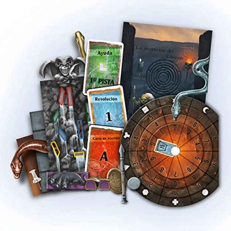 Devir BGEXIT19SP Exit: Das verfluchte Labyrinth, Brettspiel für 1-4 Spieler, Spieldauer 45-90 Minuten, ab 10 Jahren – Bild 2