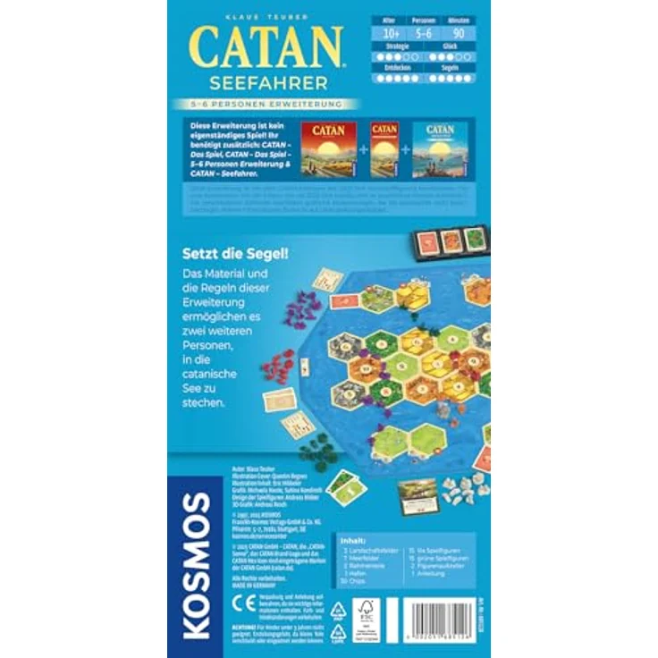 KOSMOS Catan - Seefahrer Ergänzung für 5-6 Personen, Neuauflage mit erweiterten Möglichkeiten – Bild 2