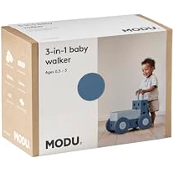 Modu 3-in-1 Baby Walker, Lauflernhilfe, Schubkarre und Tritthocker, 48 x 27 x 44 cm, fördert Motorik mit Spielzeugen – Bild 6