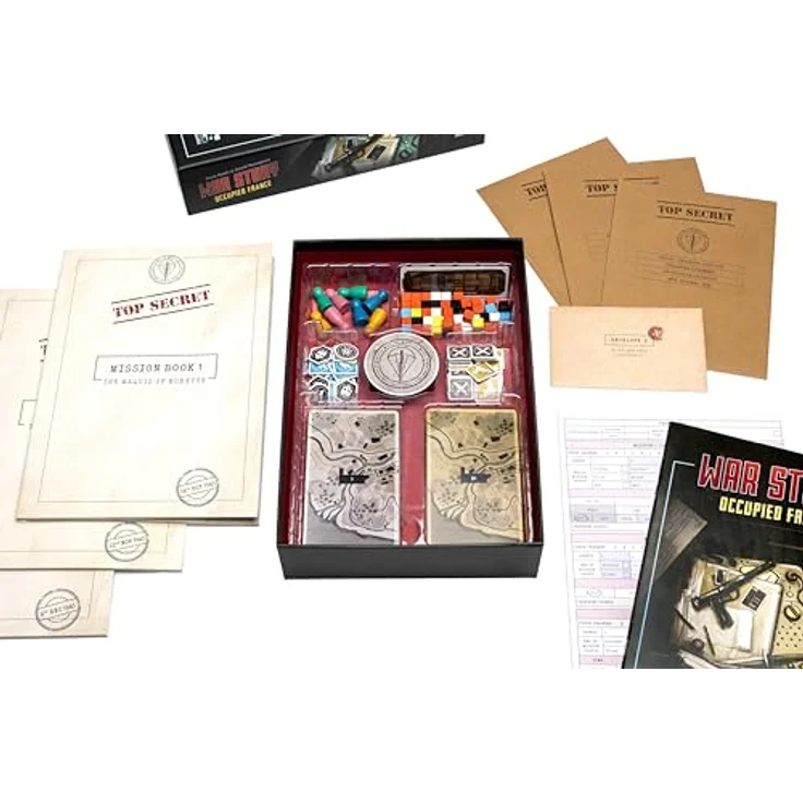 Asmodee War Story: Occupied France, Kooperatives Kartenspiel für 1-6 Spieler, mit 80+ Karten und 90+ Tokens – Bild 7