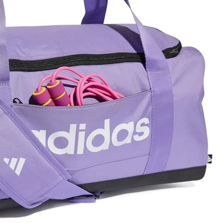 adidas Performance Sporttasche LINEAR DUFFEL S, Kindersporttasche mit Schuhfach, grau – Bild 4