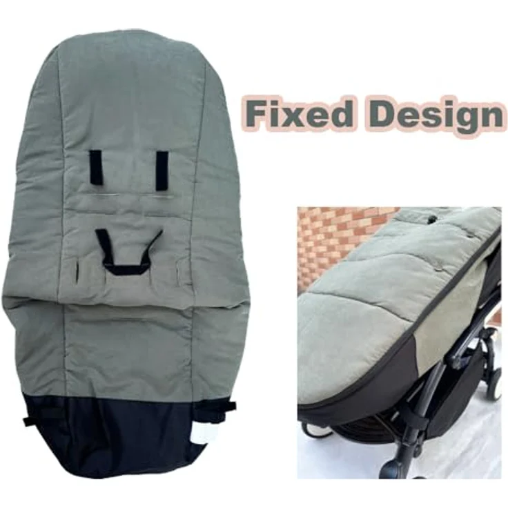 Brogtorl Universeller Kinderwagen-Fußsack, kompatibel mit Babyzen YOYO/YOYO2 & Stokke YOYO3, wind- und kältesicher, leicht zu reinigen (Olive) – Bild 4