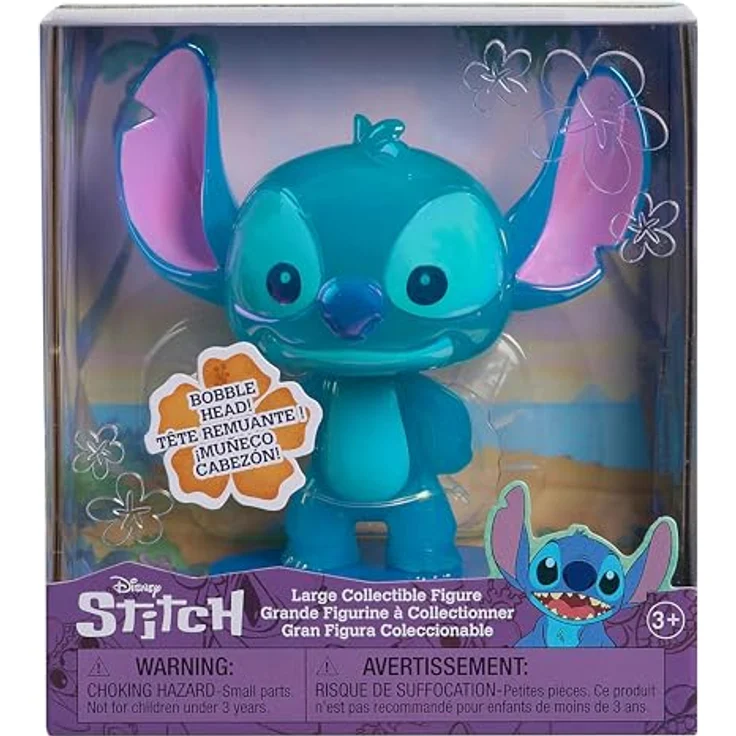 Just Play Disney Stitch Large Collectible Figure, 5 Zoll Bobble-Head in transparentem Blau, interstellarer Spaß für Kinder ab 3 Jahren – Bild 5