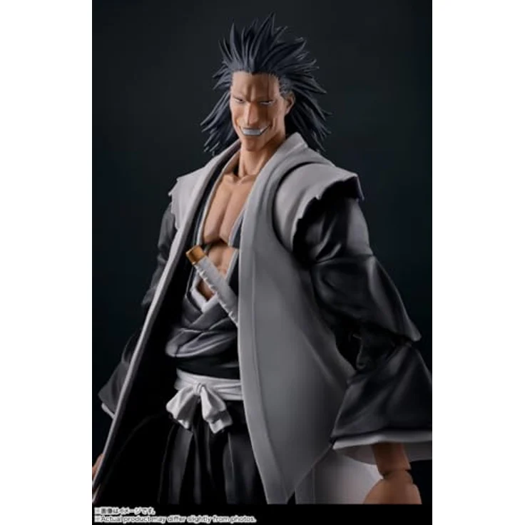 Tamashii Nation Bleach: Thousand-Year Blood War S.H. Figuarts Actionfigur Kenpachi Zaraki, 17 cm, mit 4 Gesichtsausdrücken und Zanpakuto-Schwert – Bild 6