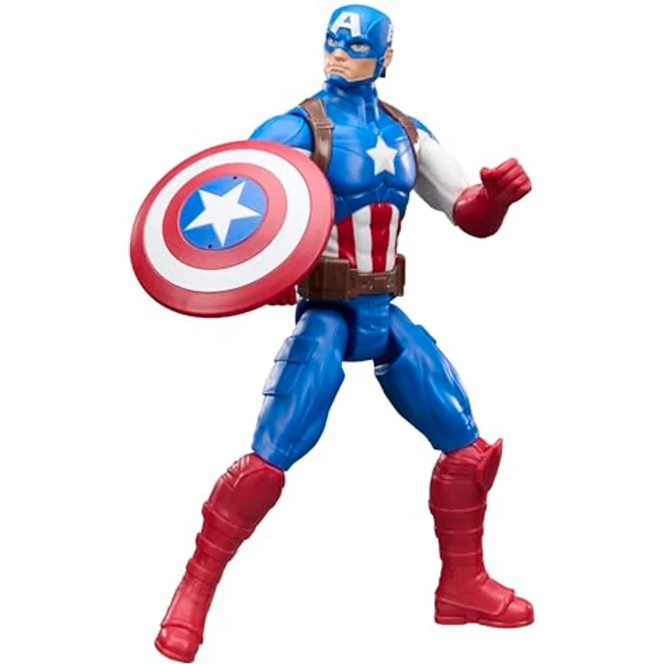 Marvel Avengers Titan Serie Captain America Action-Figur, 29,2 cm, mit abnehmbaren Schild und 11 Bewegungspunkten, für Kinder ab 4 Jahren – Bild 3