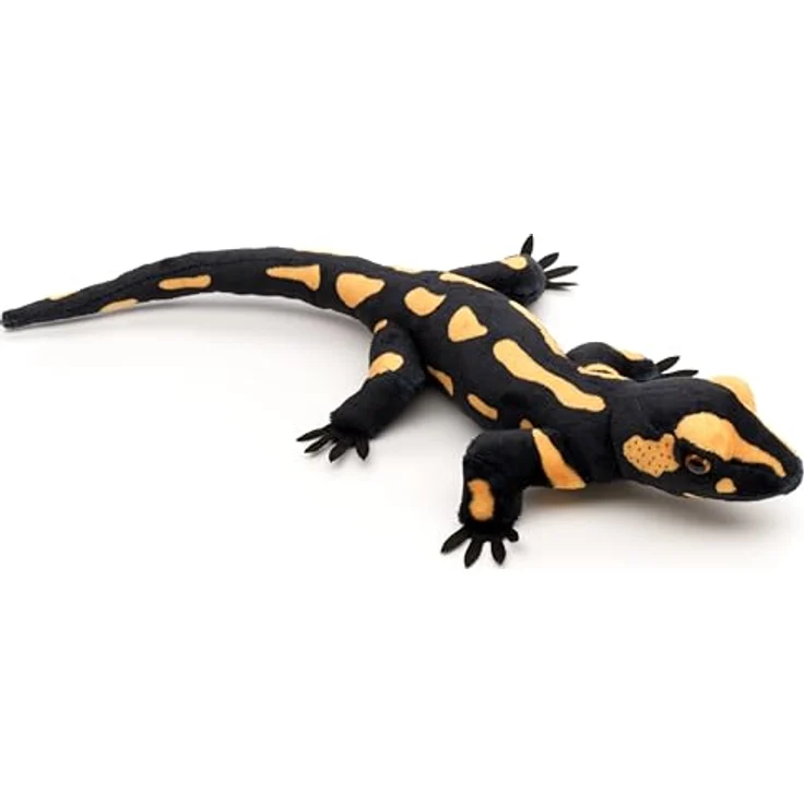 Uni-Toys Kuscheltier Feuersalamander, 34 cm hochwertig verarbeitet mit 100% recyceltem Füllmaterial – Bild 3