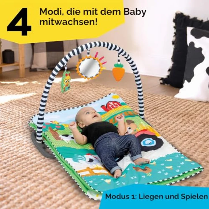 Baby Einstein Farm Explorers, Spielbogen mit extra großer Spielmatte, Aktivitätsspielzeug und Formensortierer, für 0 Monate bis 4+ Jahre – Bild 4