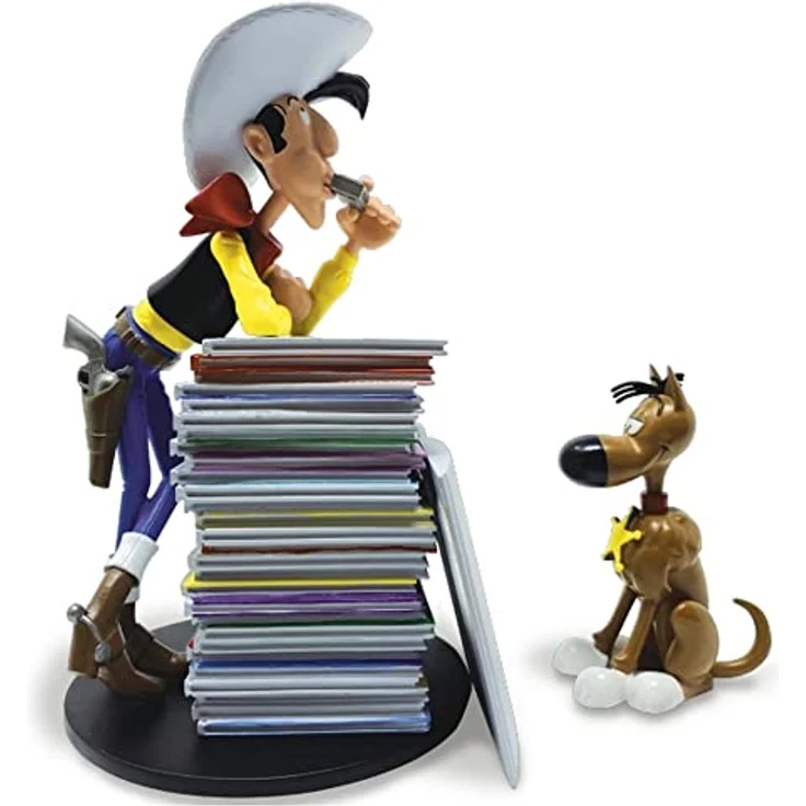 Plastoy Lucky Luke und Rantanplan Bücherstapel, Sammelfigurendesign für Fans – Bild 3