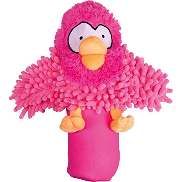 COOCKOO Oohoo Hundespielzeug, pink, mit Quietscher und herausnehmbarer Kunststoffflasche, 27 cm – Bild 1