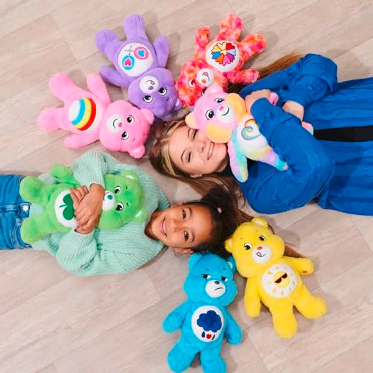 Simba Glücksbärchi und Zusammengehörigkeitsbärchi, 35cm Care Bears Plüschfigur, Teddybär - robuste Konstruktion, flexible Gestaltung – Bild 5