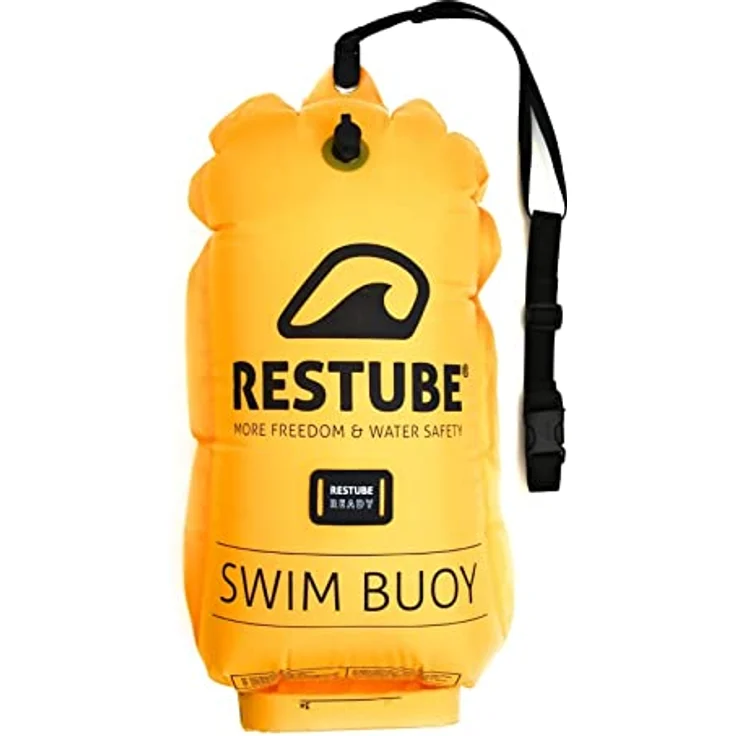 Restube Schwimmboje für Sichtbarkeit, zusätzlichen Auftrieb beim Schwimmen und als Trockenbeutel für Wassersportler – Bild 1