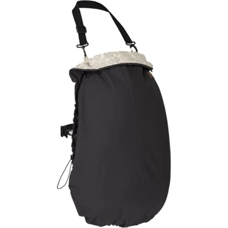 Hoppediz oppediz Tragecover Softshell, Universalcover für Babytrage und Tragetuch, grau/leo, wasserabweisend und windabweisend – Bild 1