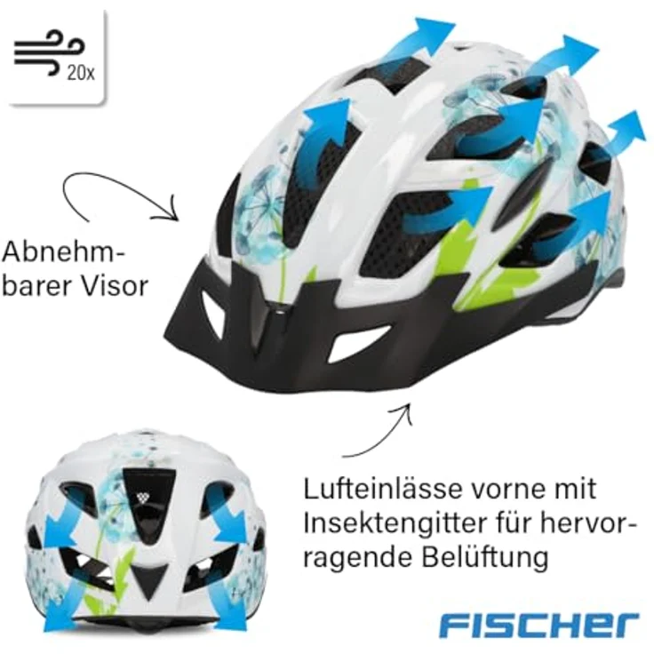 Fischer FISCHER bicycle Urban Flower helmet (white size S/M) – Bild 7