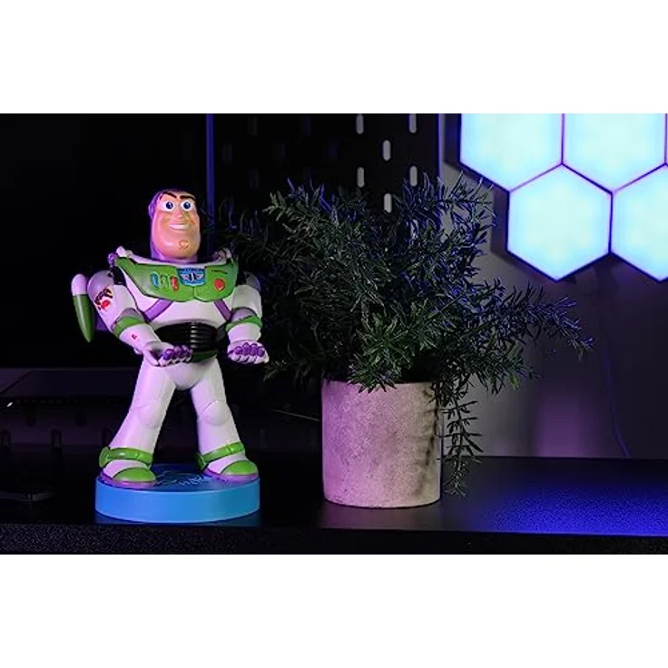 exquisite gaming Disney Toy Story Buzz Lightyear Figur Klemmhalterung Kabelmann 20cm, detailgetreue Sammelfigur für Fernbedienungen und Smartphones – Bild 5