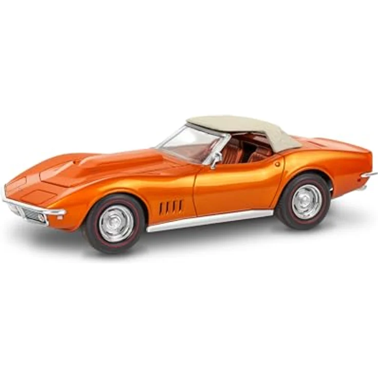 Revell Monogramm '68 Corvette L-88 Roadster 1:25, ungebauter und unlackierter Plastikmodellbausatz mit mehrsprachiger Bauanleitung – Bild 3