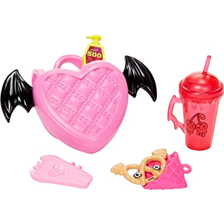 MONSTER HIGH Draculaura Puppe - Vamp-tastische Mode, Umhang, Accessoires, Haustierfledermaus, für Kinder ab 6 Jahren, HHK51 – Bild 3
