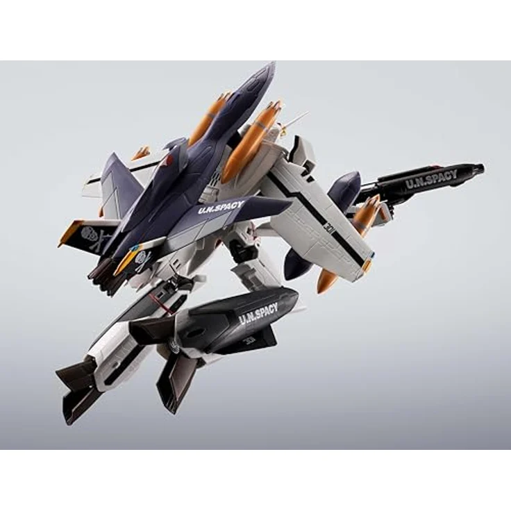 Bandai Tamashii Nations Macross Hi-Metal R Actionfigur VF-0S Phoenix (Roy Focker Use) & QF-2200D-B Ghost Set, 14 cm, beweglich aus ABS, PVC und Metall – Bild 5