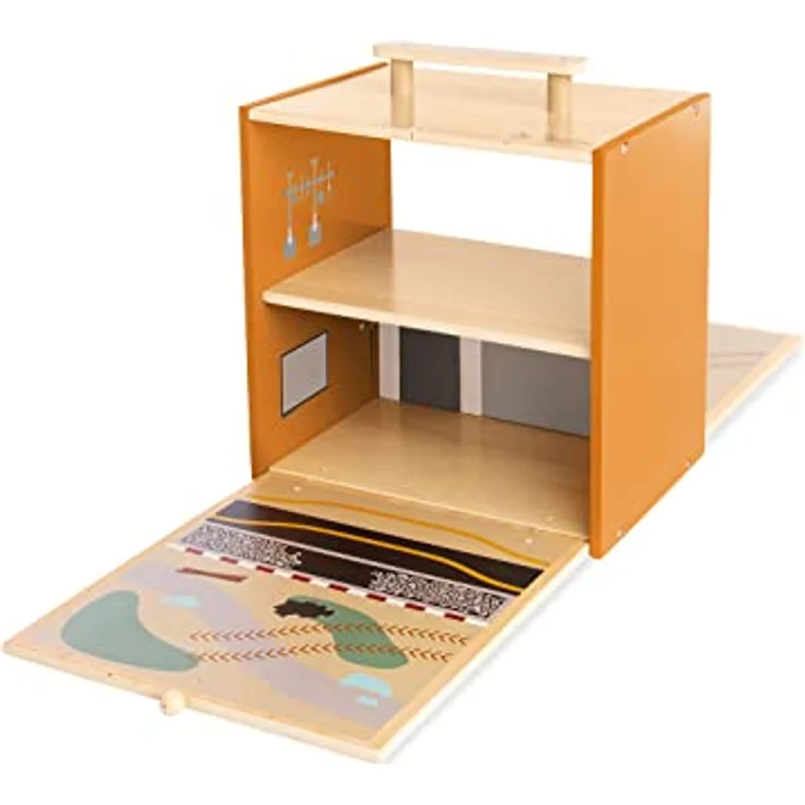 PINOLINO Spielwelt 'Baustelle Gustav', 12-tlg. Zubehör mit modularen Umbaumöglichkeiten, Reisespielzeug inkl. Figuren, FSC-zertifiziert, Bunt – Bild 4
