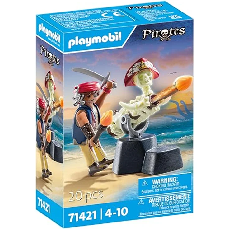 PLAYMOBIL Pirates 71421 Kanonenmeister, Spielfigurenset für Kinder ab 4 Jahren, robust und leicht zu reinigen – Bild 1