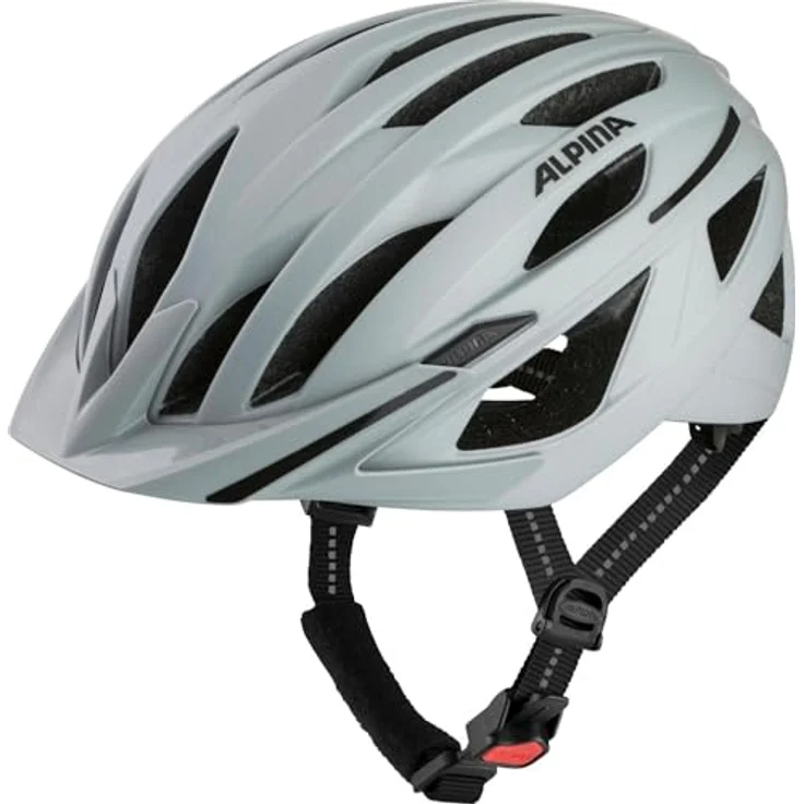 ALPINA HAGA Fahrradhelm, smoke-grey matt, optimale Stoßabsorption, Run System Ergo Flex, strategische Lüftungsöffnungen, verdrehsicheres Gurtschloss, 51-56 – Bild 1