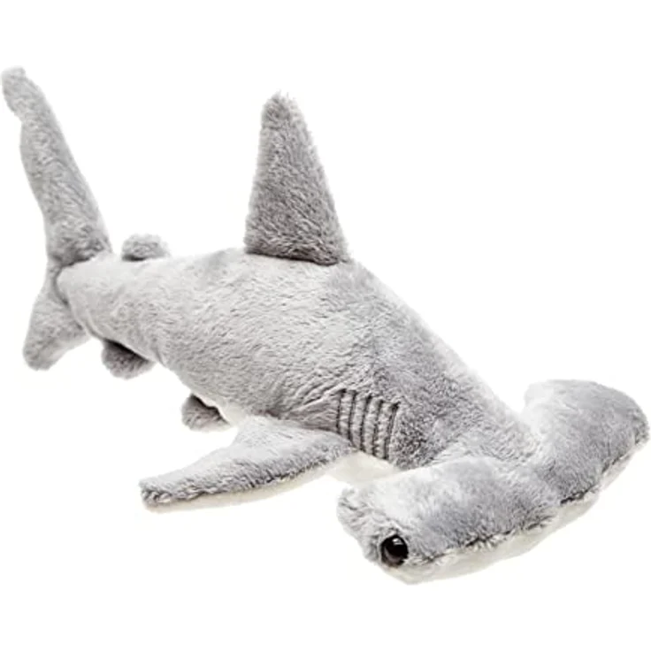 Uni-Toys Hammerhai, Plüsch-Fisch 26 cm, hochwertiges und naturgetreues Kuscheltier aus 100% recyceltem Polyester – Bild 3