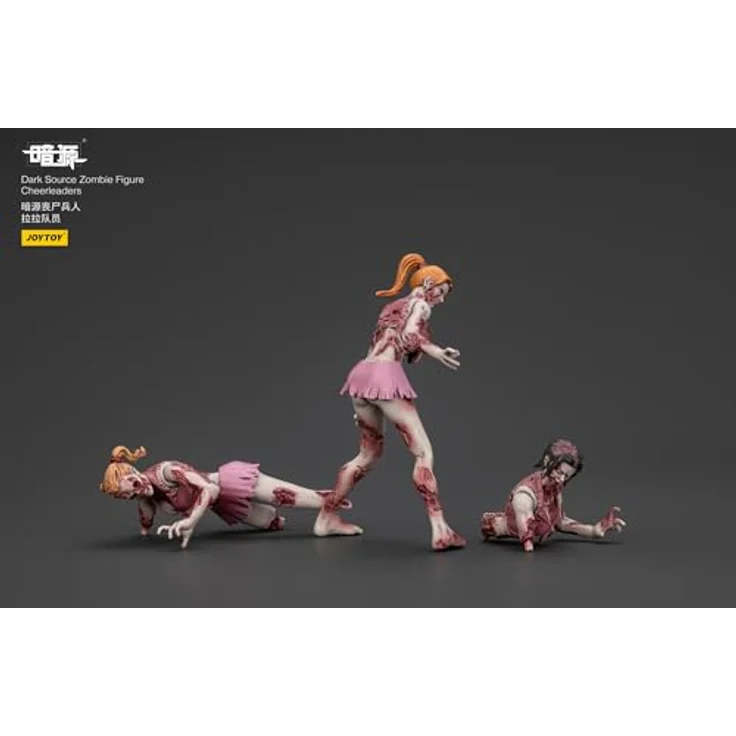 Joy Toy Zombie Dark Source Actionfiguren 3er-Pack Cheer Leaders, 8 cm mit Zubehör in Fensterbox – Bild 6