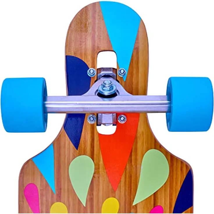 Apollo Longboard, Komplettboard mit Deck aus Bambus & Fiberglas, High-End mit ABEC 9 Kugellager, Flex 2 für Jugendliche und Erwachsene, Profi-Cruiser – Bild 4