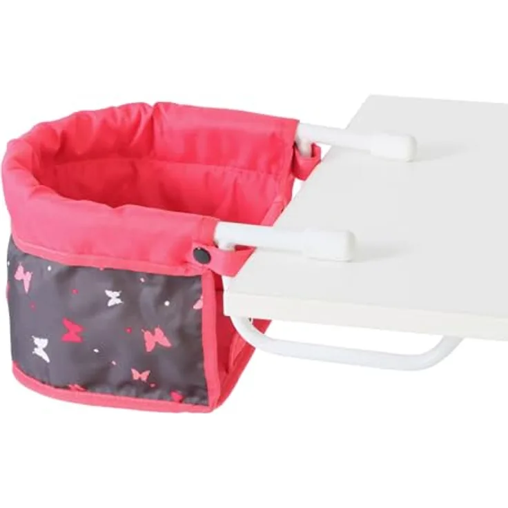 Bayer Chic 2000 - Puppentischsitz, Tischsitz für Puppen, Butterfly Koralle, 735-47 - Passend für alle Puppengrößen, Tolles Puppen-Zubehör, Stärke bis zu 35mm, 42 x 26 x 20 cm