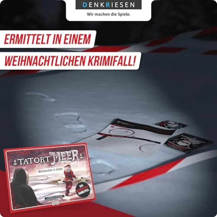 DENKRIESEN Tatort Meer - Weihnachten in Gefahr, Krimispiel für 1-5 Spieler, ab 14 Jahren, spannendes Detektivspiel für Spieleabende – Bild 2
