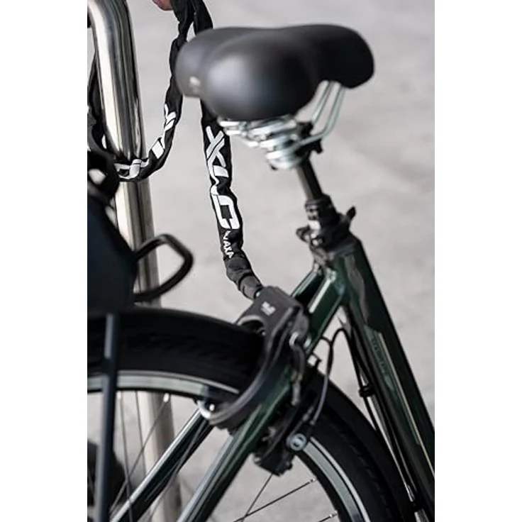 XLC Rahmenschloss Fantomas II LO-F02, Sicherungssystem mit Einsteckkette, 63 mm Öffnung, Kindersicherung, 630 g – Bild 2