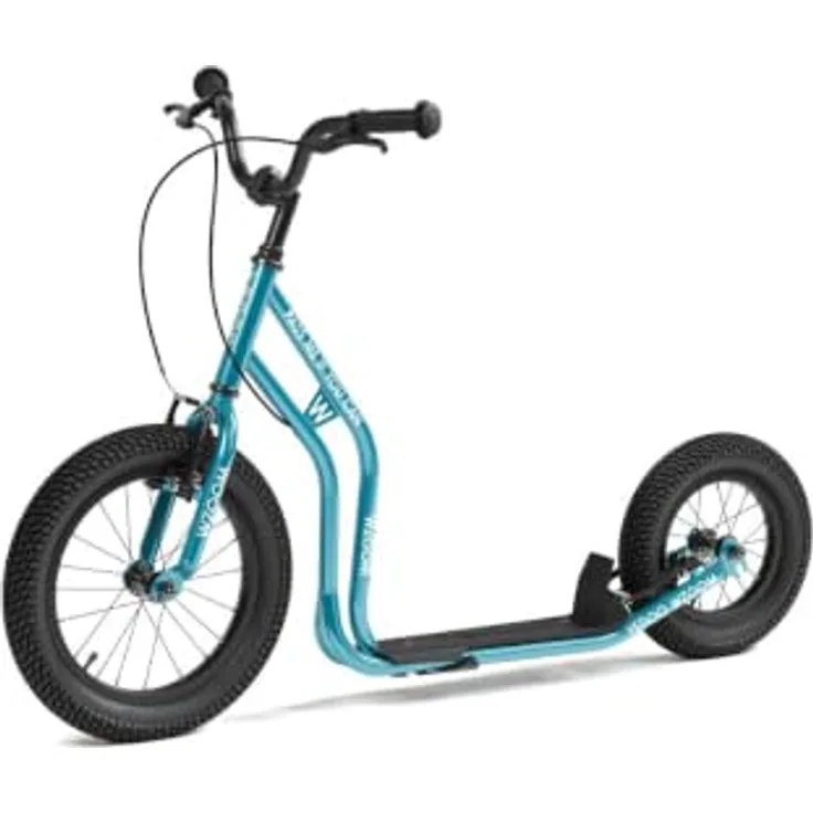 Yedoo Wzoom Y40 Kinder Tretroller, höhenverstellbar, 16/12 Zoll Luftreifen, für Kinder ab 6 Jahren, blau