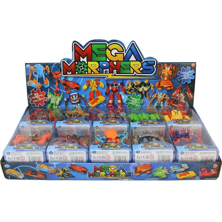 Whitehouse Leisure Roboter Mini Figuren, 20er Set mit Verwandlungsfunktion, 10 cm groß, ideal zum Sammeln und Tauschen